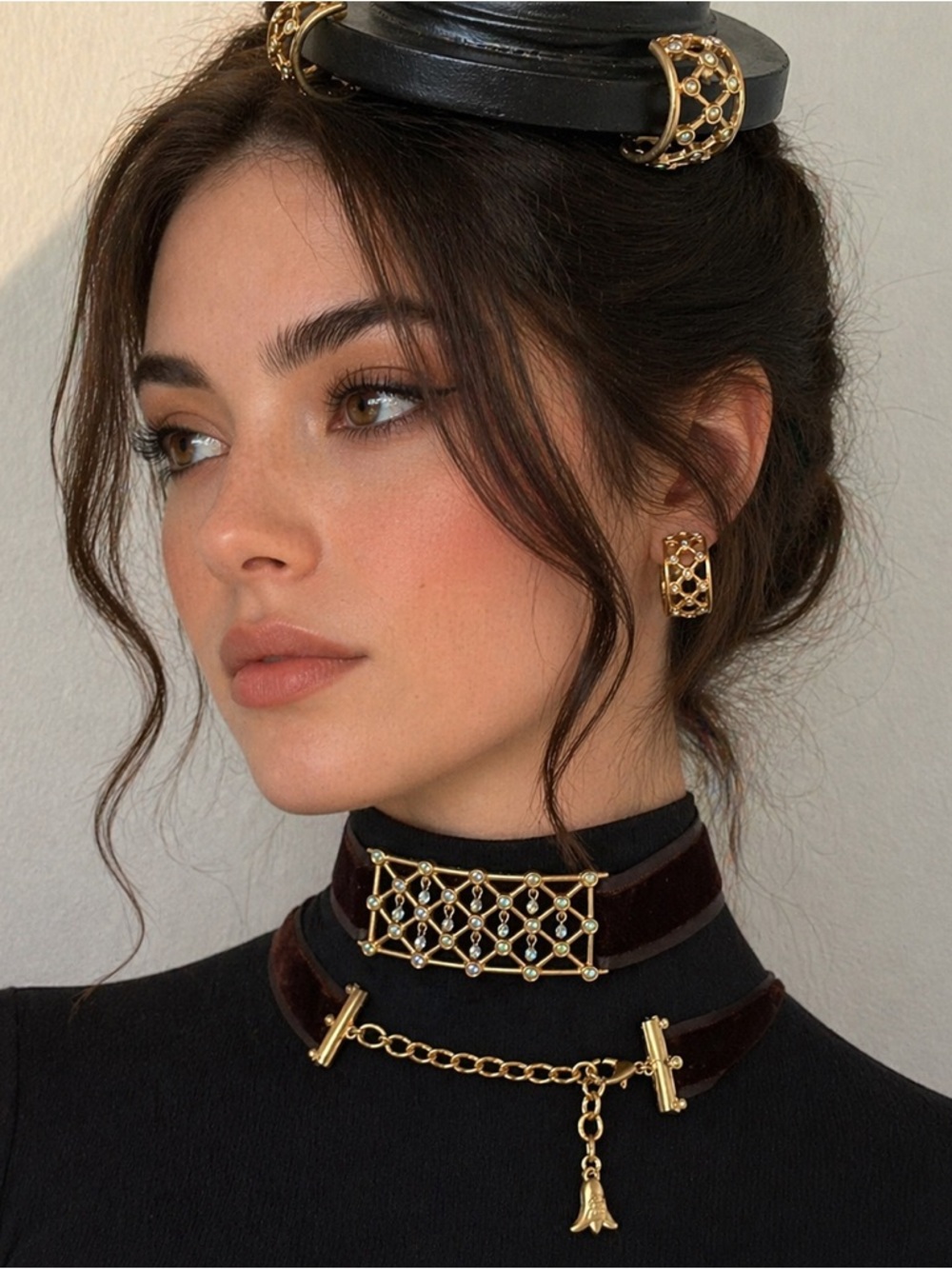 Givenchy Choker Necklace & Earrings 3pc Set